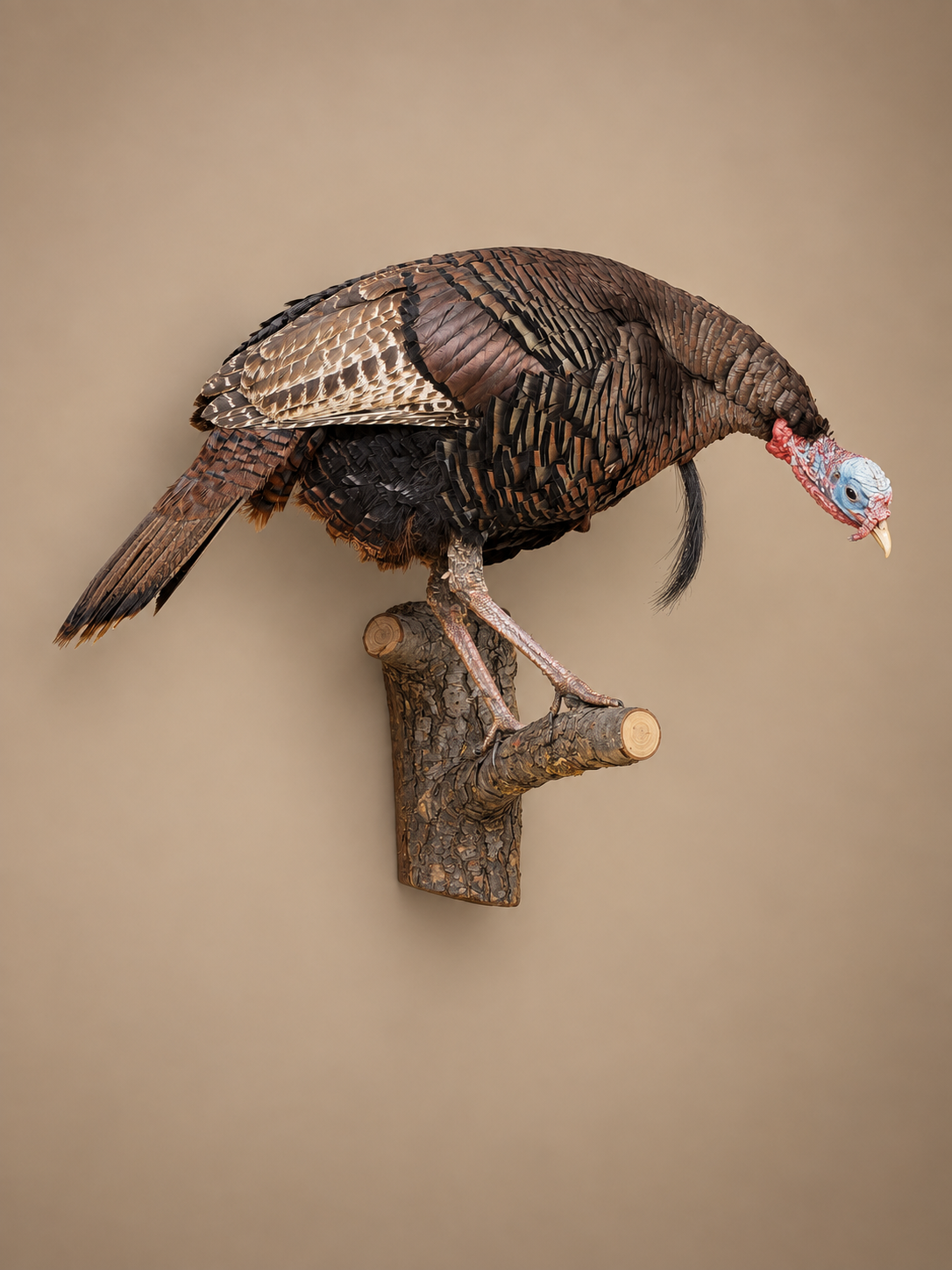 Turkey On A Tree Branch Full Body Bird Taxidermy
