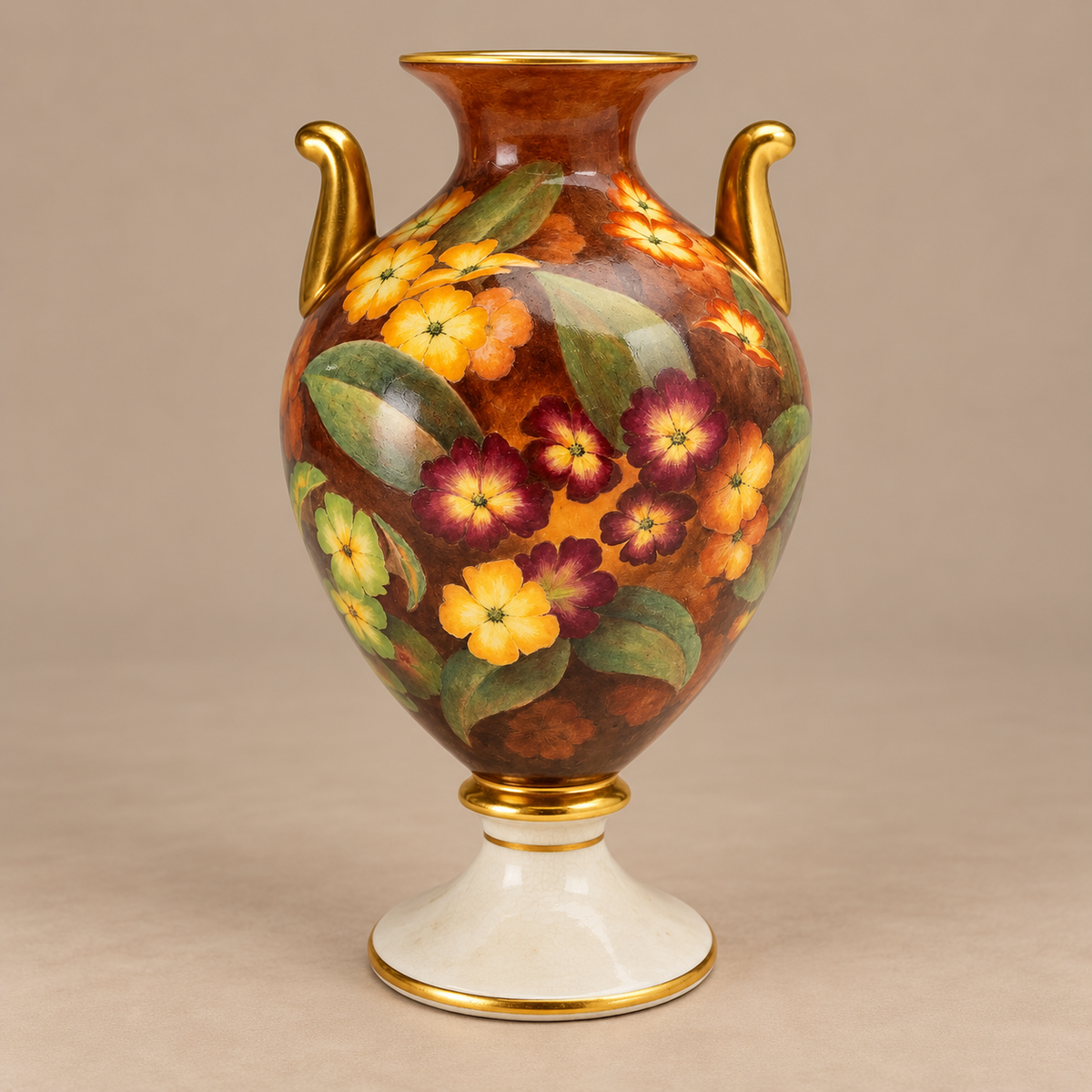 Wedgwood Hand Painted Bone China Floral Urn Vase