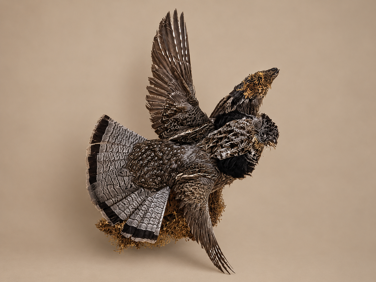 Ruffed Grouse In Flight Bird Taxidermy