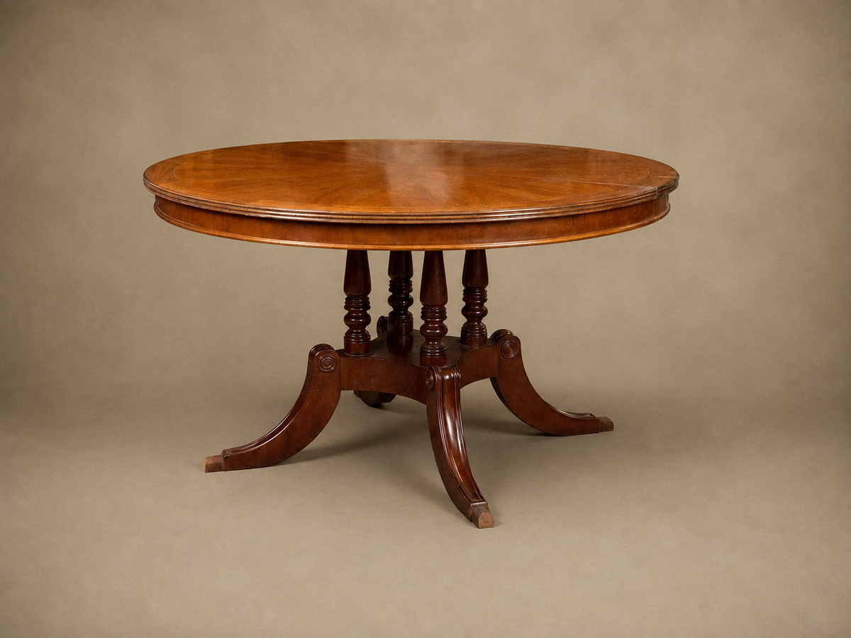 English Yew Wood Dining Table