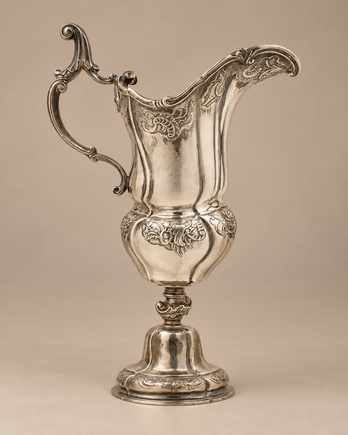 1900 Anton Michelsen Danish Sterling Silver Wine Ewer