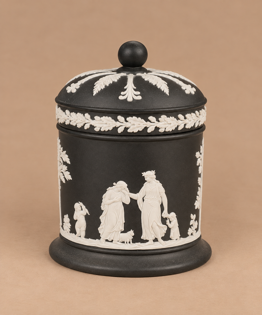Wedgwood Tea caddy with classical figures #1