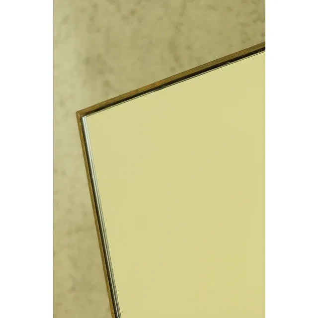 Regency-Style Gilt Iron Base Mirror-Top Table