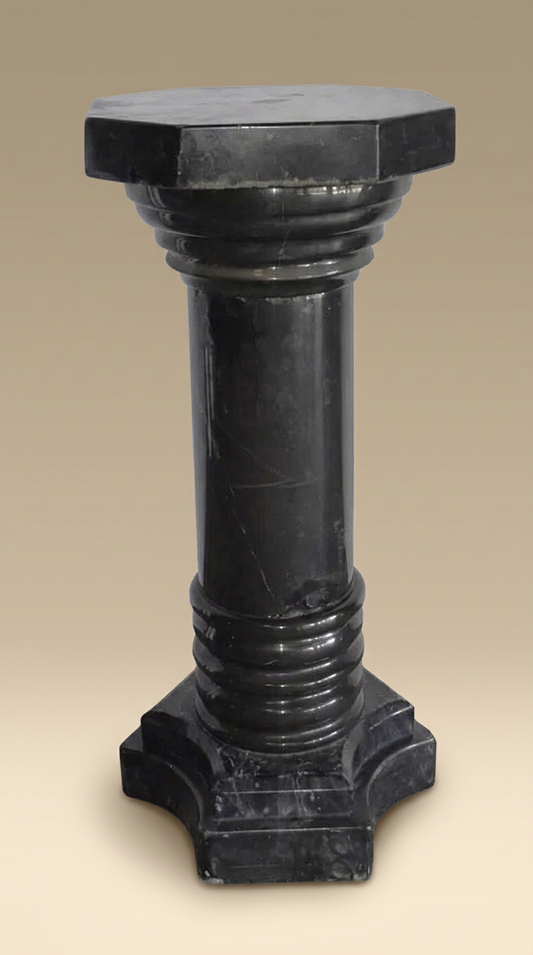 CONTENINTAL FINE BLACK MARBLE PEDESTAL