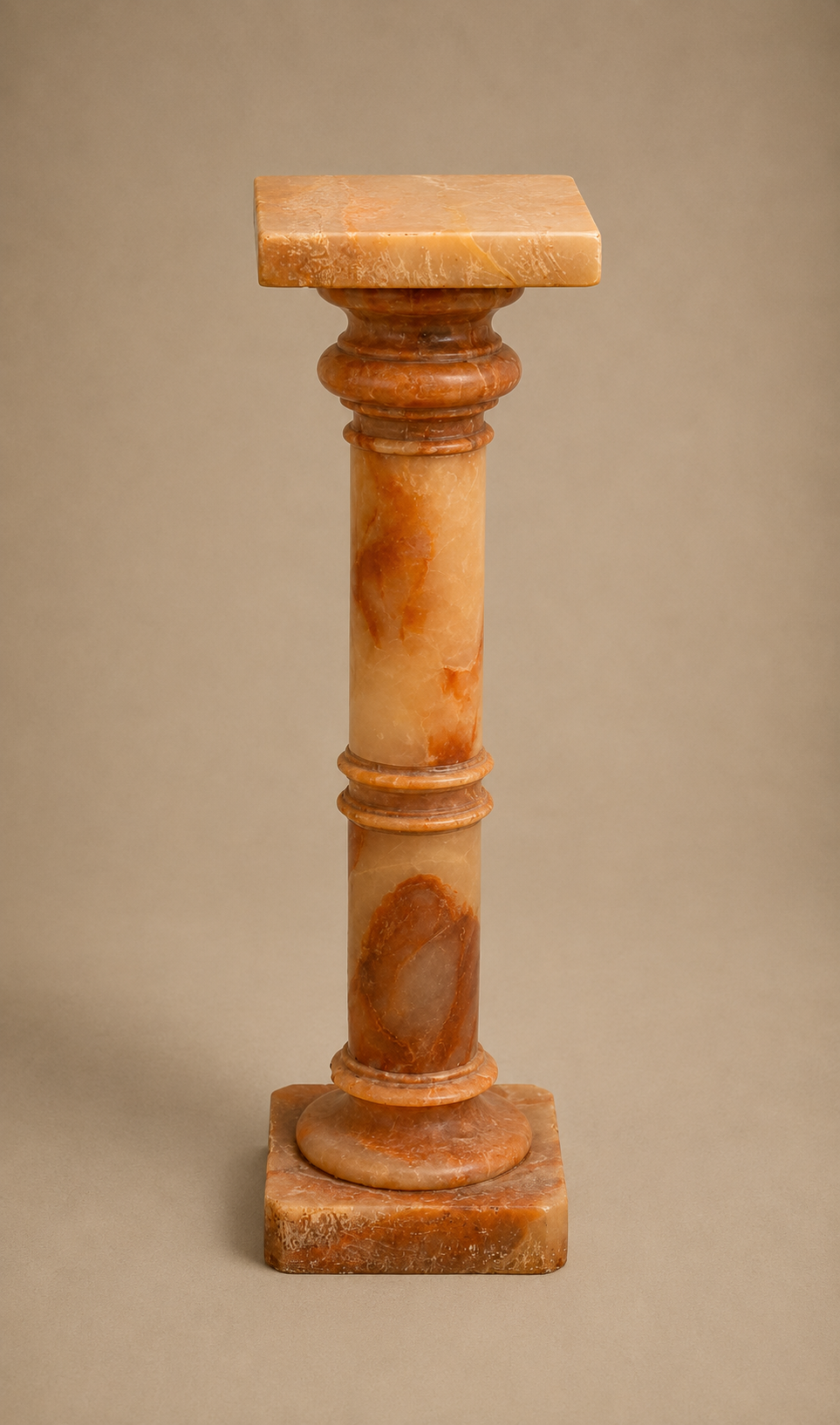 Red Alabaster Column Pedestal