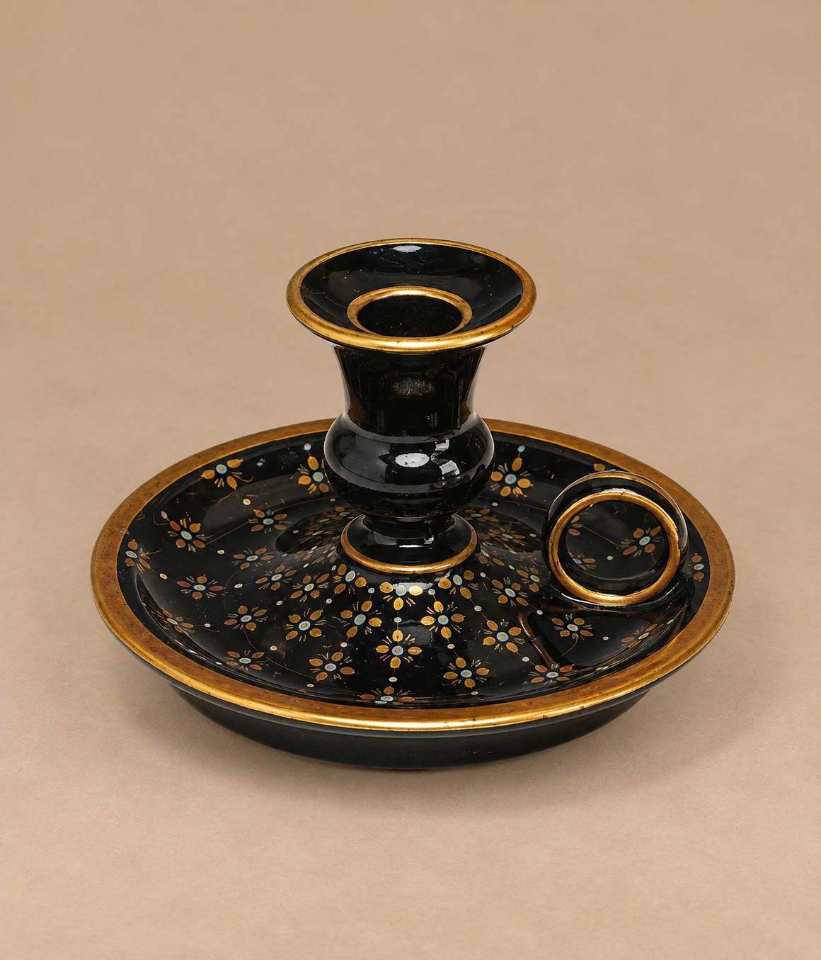 Wedgwood Earthenware Chambersticks- Black glaze