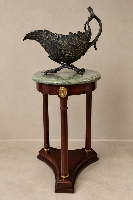 Theodore Alexander Solid Bronze Grapevine/Grapes Planter Sculpture Eight Pounds
