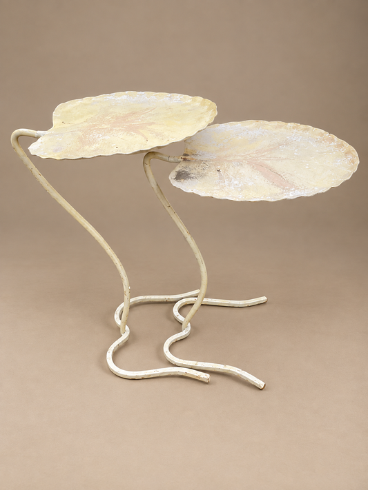 Salterini Lily Pad Yellow Nesting Tables - Lot Of 2 - WOW