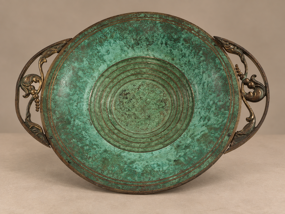 Carl Sorensen Patinated Bronze Center Bowl, c. 1930
