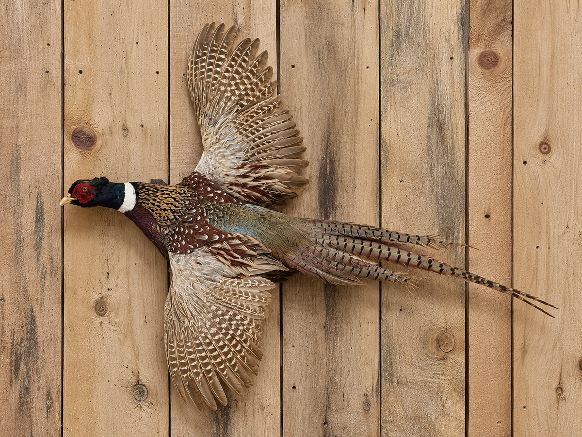 Ringneck Pheasant In Flight Bird Taxidermy