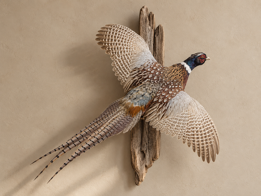 Ringneck Pheasant In Flight Bird Taxidermy