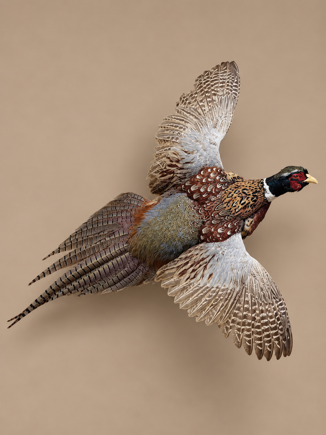 Ringneck Pheasant In Flight Bird Taxidermy