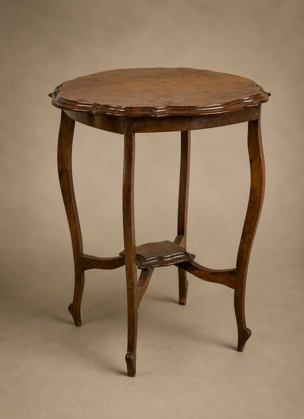 FRENCH MAHOGANY ROUND OCCASIONAL TABLE