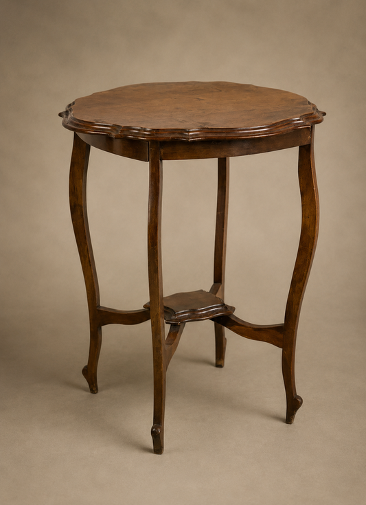 FRENCH MAHOGANY ROUND OCCASIONAL TABLE