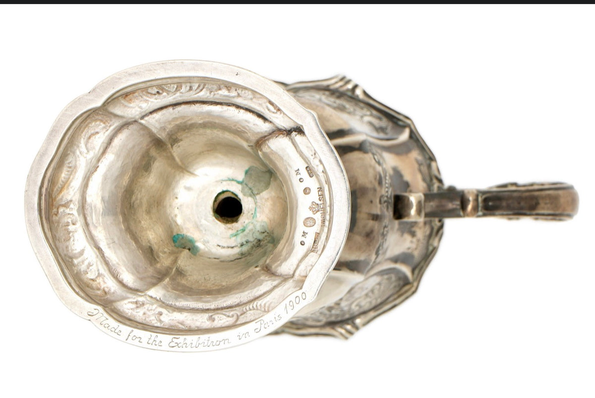 1900 Anton Michelsen Danish Sterling Silver Wine Ewer