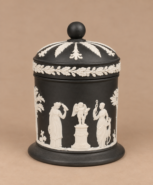 Wedgwood Tea caddy with classical figures. #2