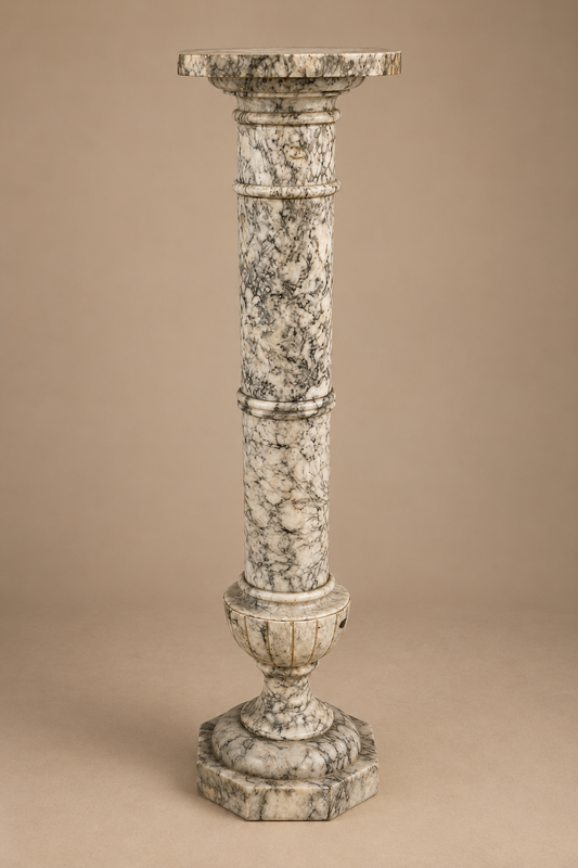 ANTIQUE NEOCLASSICAL MARBLE PEDESTAL