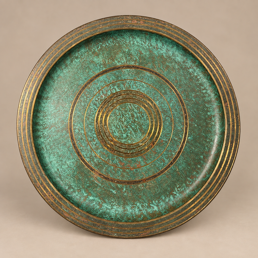 Carl Sorensen Patinated Bronze Platter, c. 1930