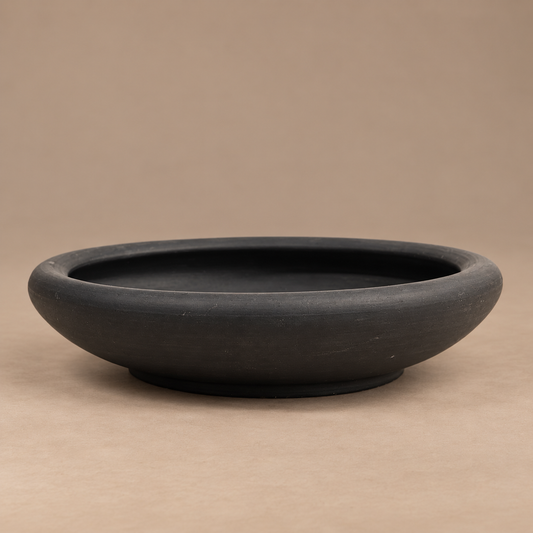 Vintage Wedgwood Black Basalt Gardenia Bowl
